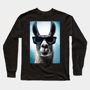 Llama with Sunglasses Long Sleeve T-Shirt